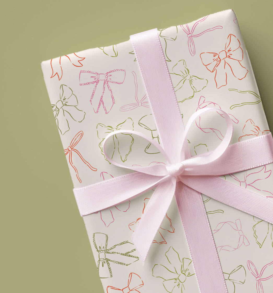 Christmas Bows Wrapping Paper Sheets