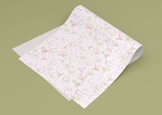 Christmas Bows Wrapping Paper Sheets