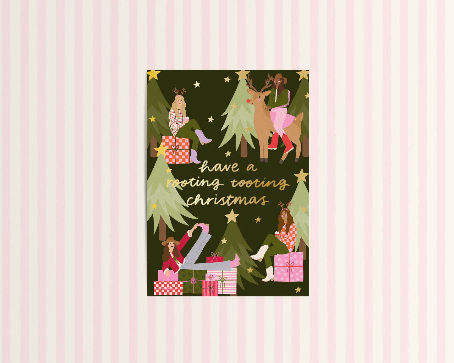 Have a Rooting Tooting Christmas Cowgirls Card