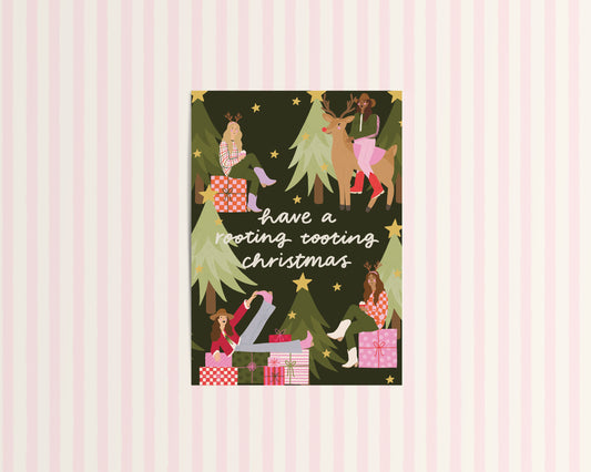 Have a Rooting Tooting Christmas Cowgirls Card