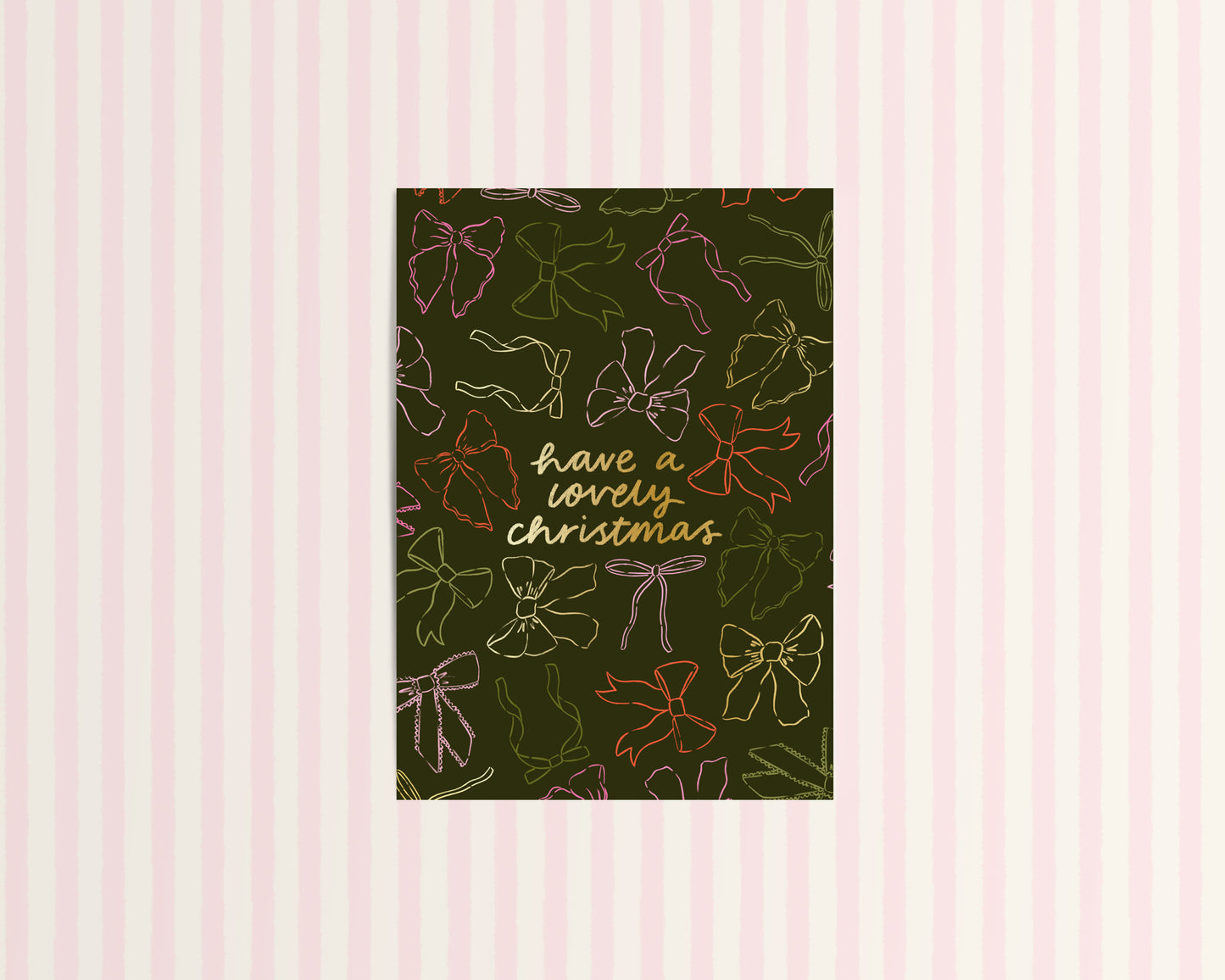 Have A Lovely Christmas Bows Card