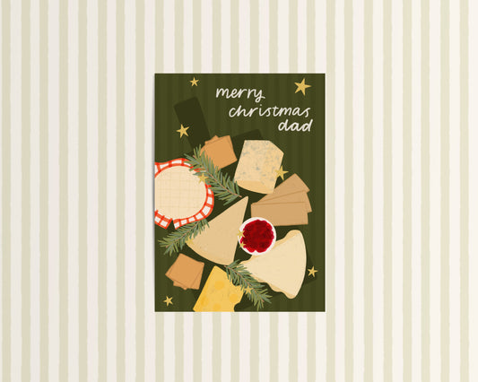 Merry Christmas Dad Cheeseboard Card