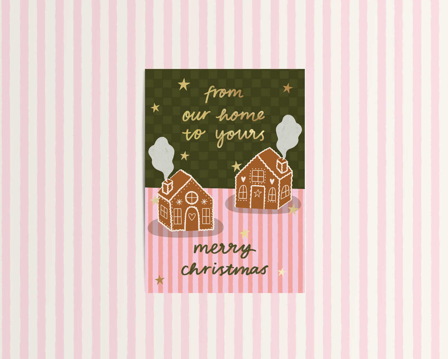 Merry Christmas From Our Home to Yours Gingerbread Card