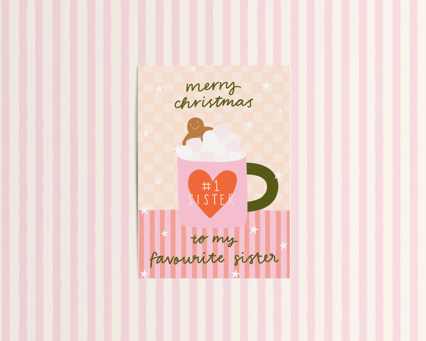 Merry Christmas to my Favourite Sister Christmas Card