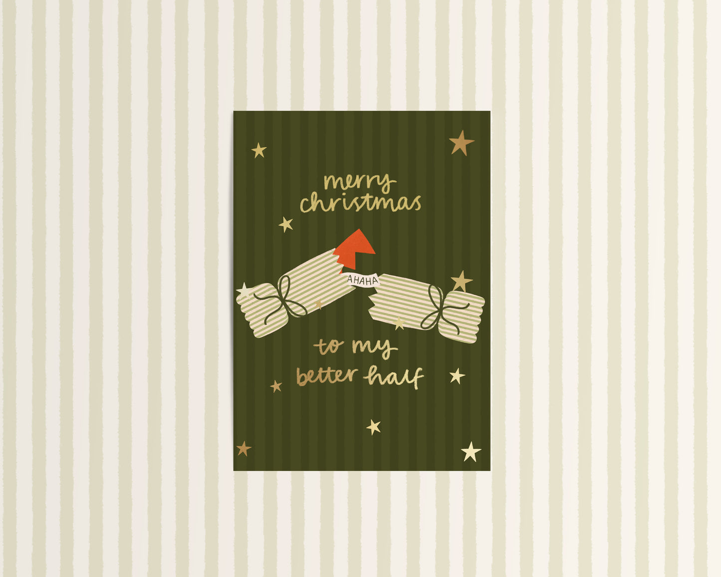 Merry Christmas to my Better Half Husband Boyfriend Christmas Card