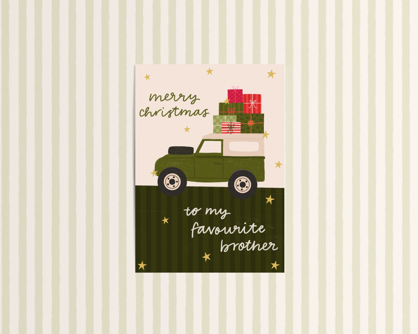 Merry Christmas to my Favourite Brother Christmas Card
