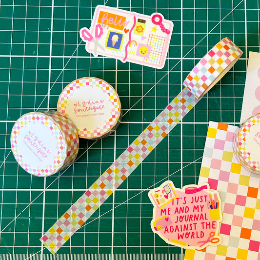 Pastel Checkerboard Washi Tape