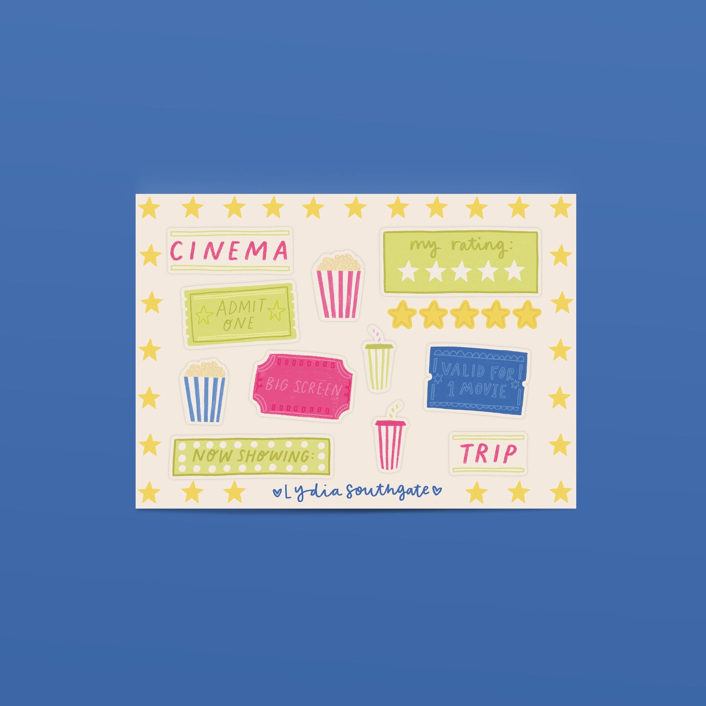Cinema Trip Mini Sticker Sheet