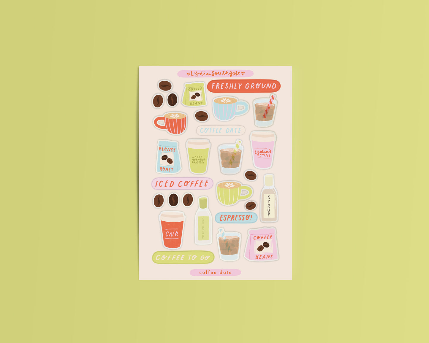 Coffee Date Sticker Sheet