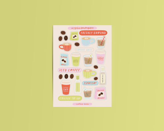 Coffee Date Sticker Sheet
