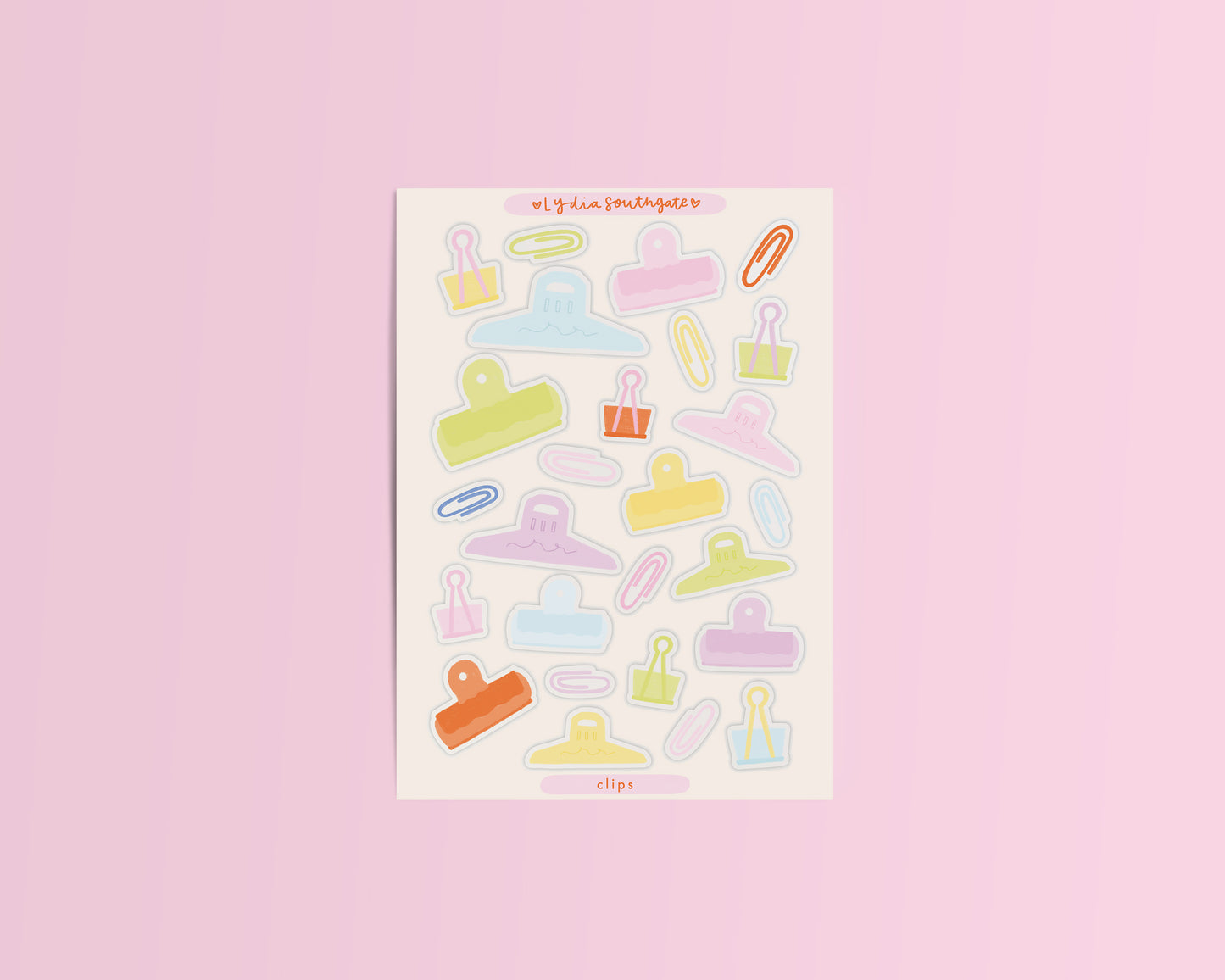 Clips Clear Vinyl Sticker Sheet