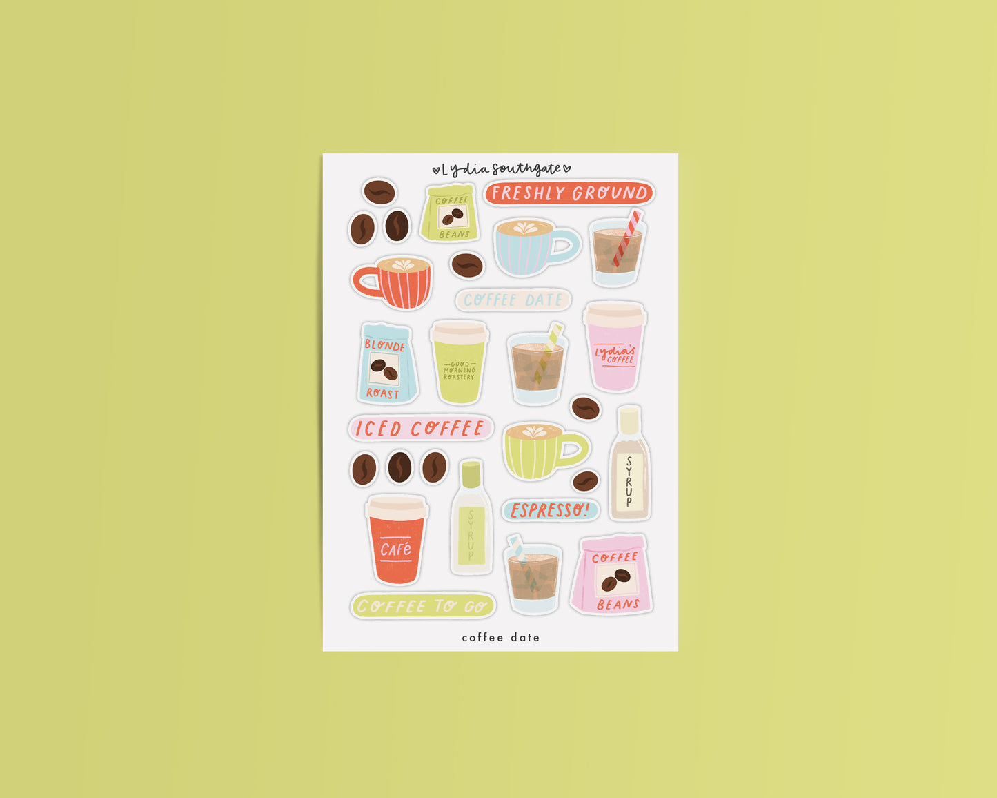 Coffee Date Sticker Sheet