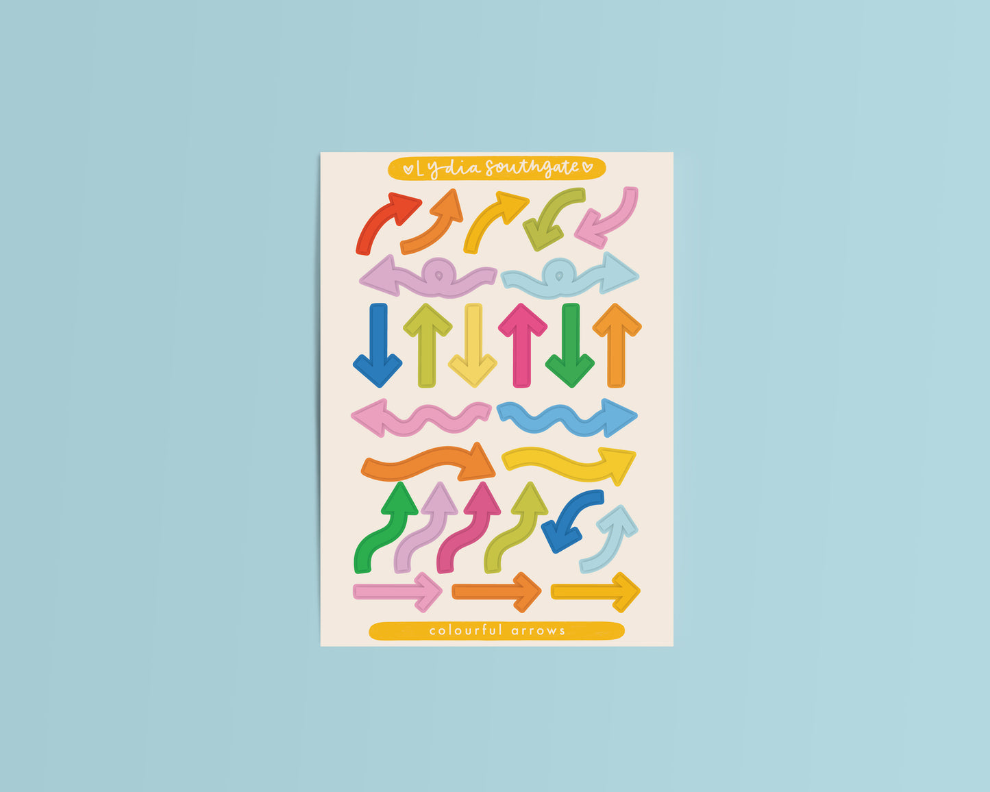 Colourful Arrows Mini Sticker Sheet
