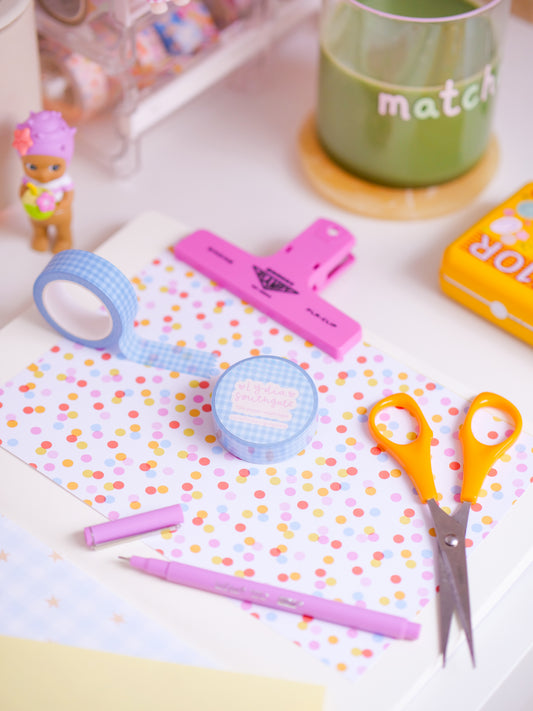 Cornflower Gingham Washi Tape