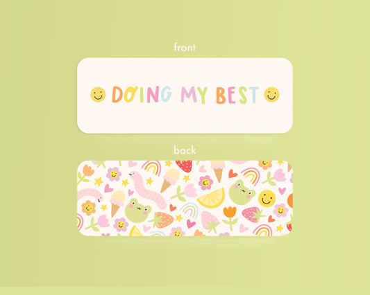 Doing My Best Cute Print Bookmark