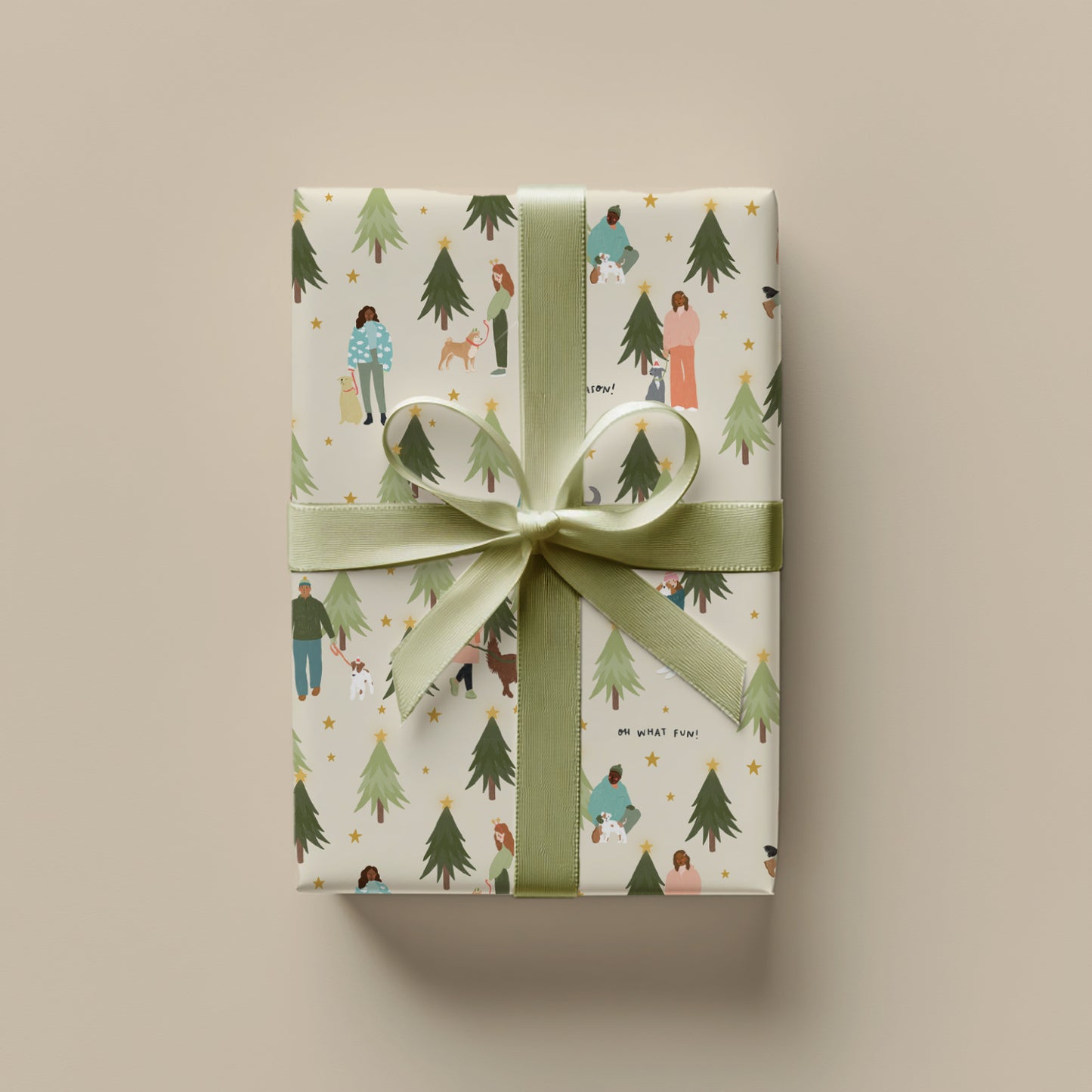 Christmas Dogs Wrapping Paper Sheets