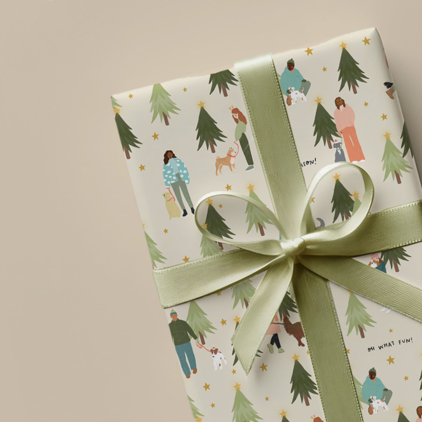 Christmas Dogs Wrapping Paper Sheets