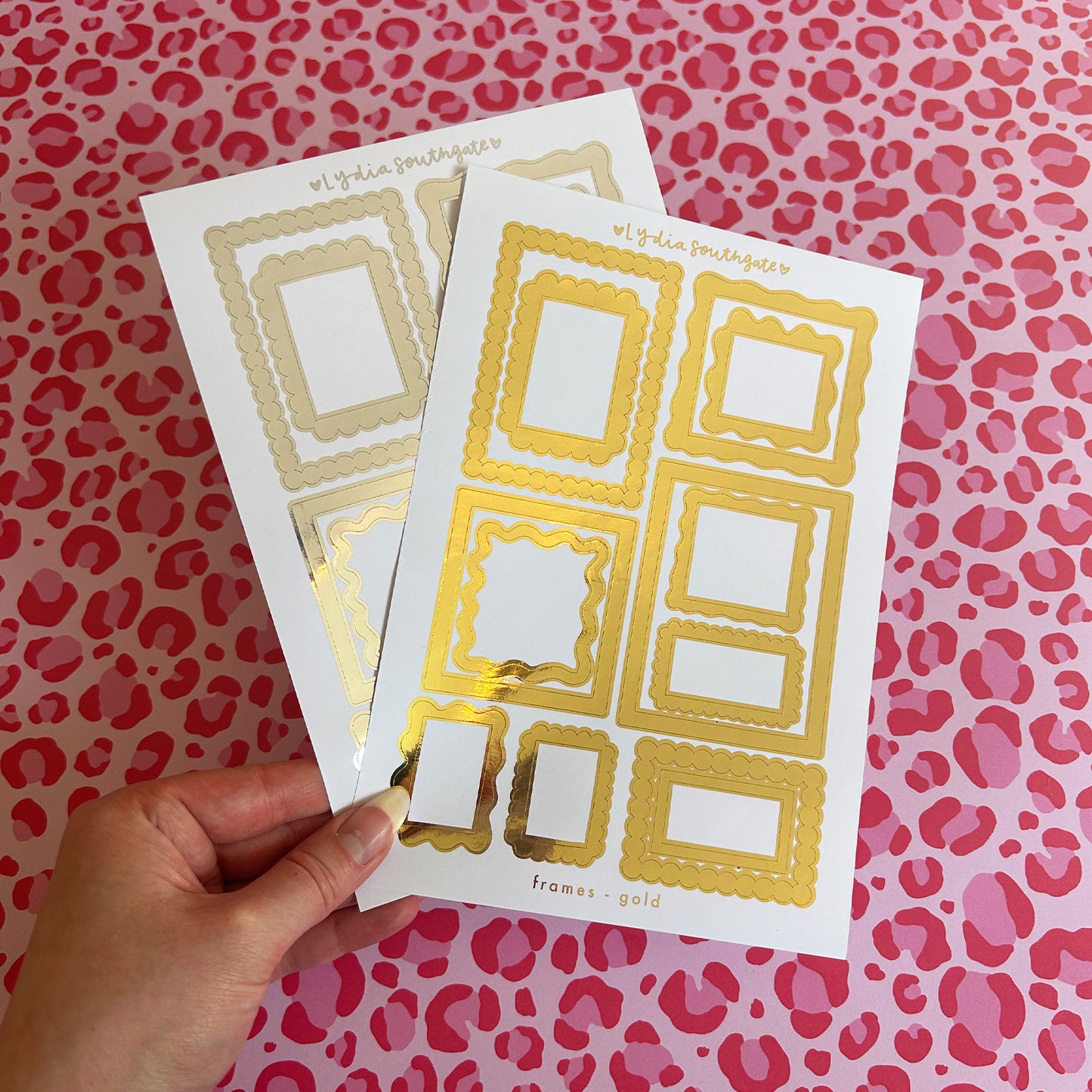 Metallic Frames Sticker Sheet