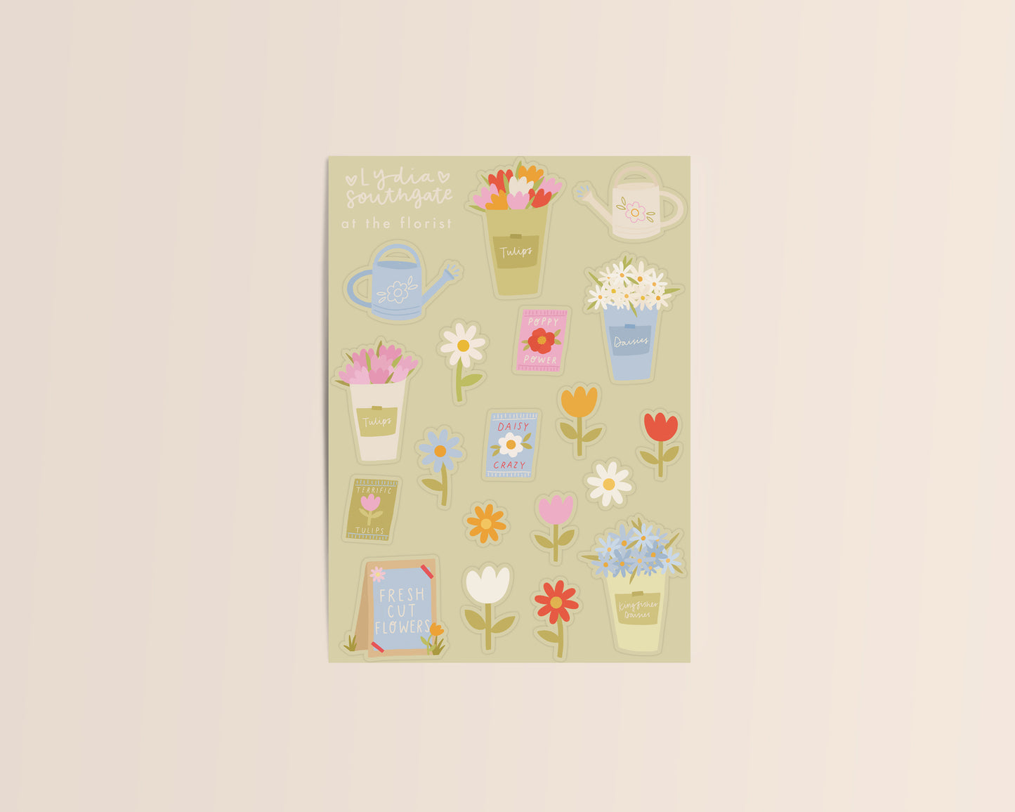 At The Florist Sticker Sheet