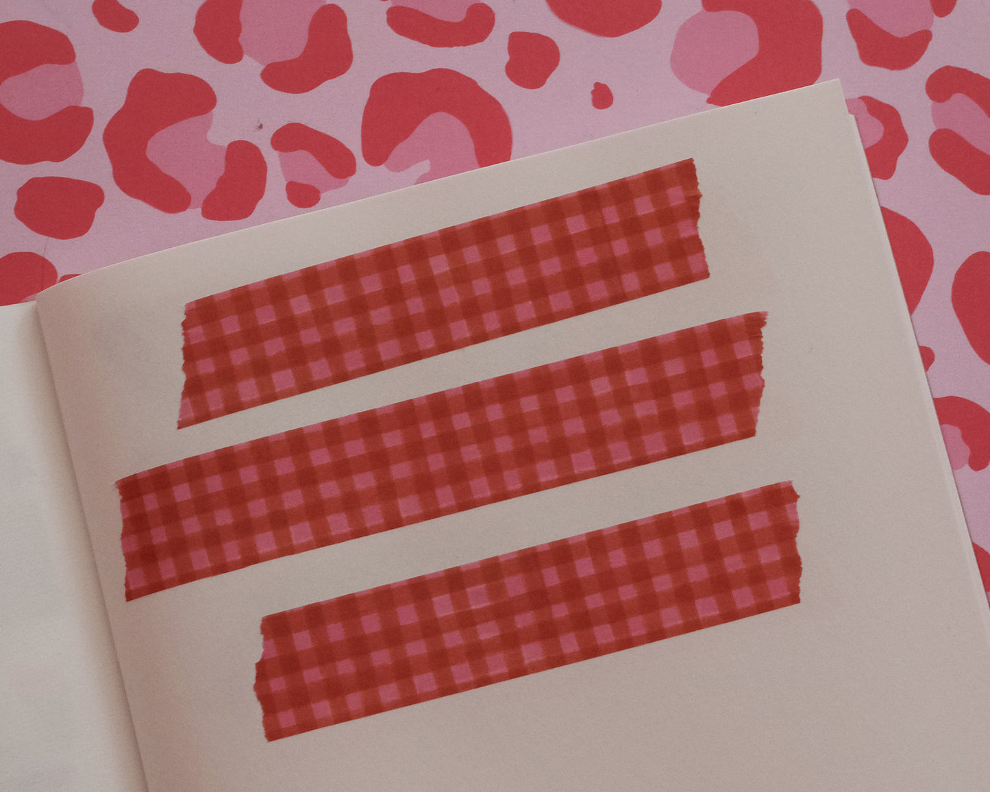 Pink and Red Gingham Washi Tape