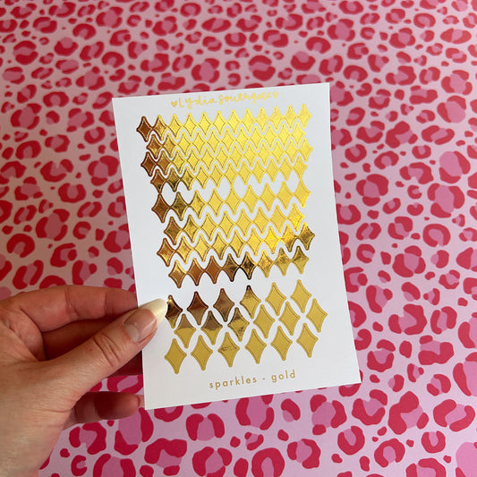 Metallic Sparkles Sticker Sheet