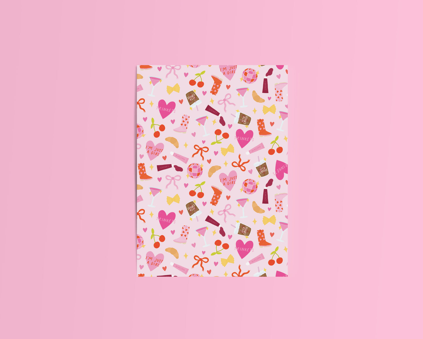 Red and Pink Deco Crafting Papers