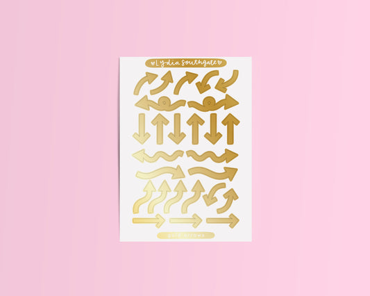 Metallic Arrows Mini Sticker Sheet