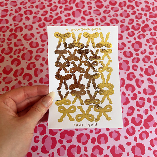 Metallic Bows Sticker Sheet