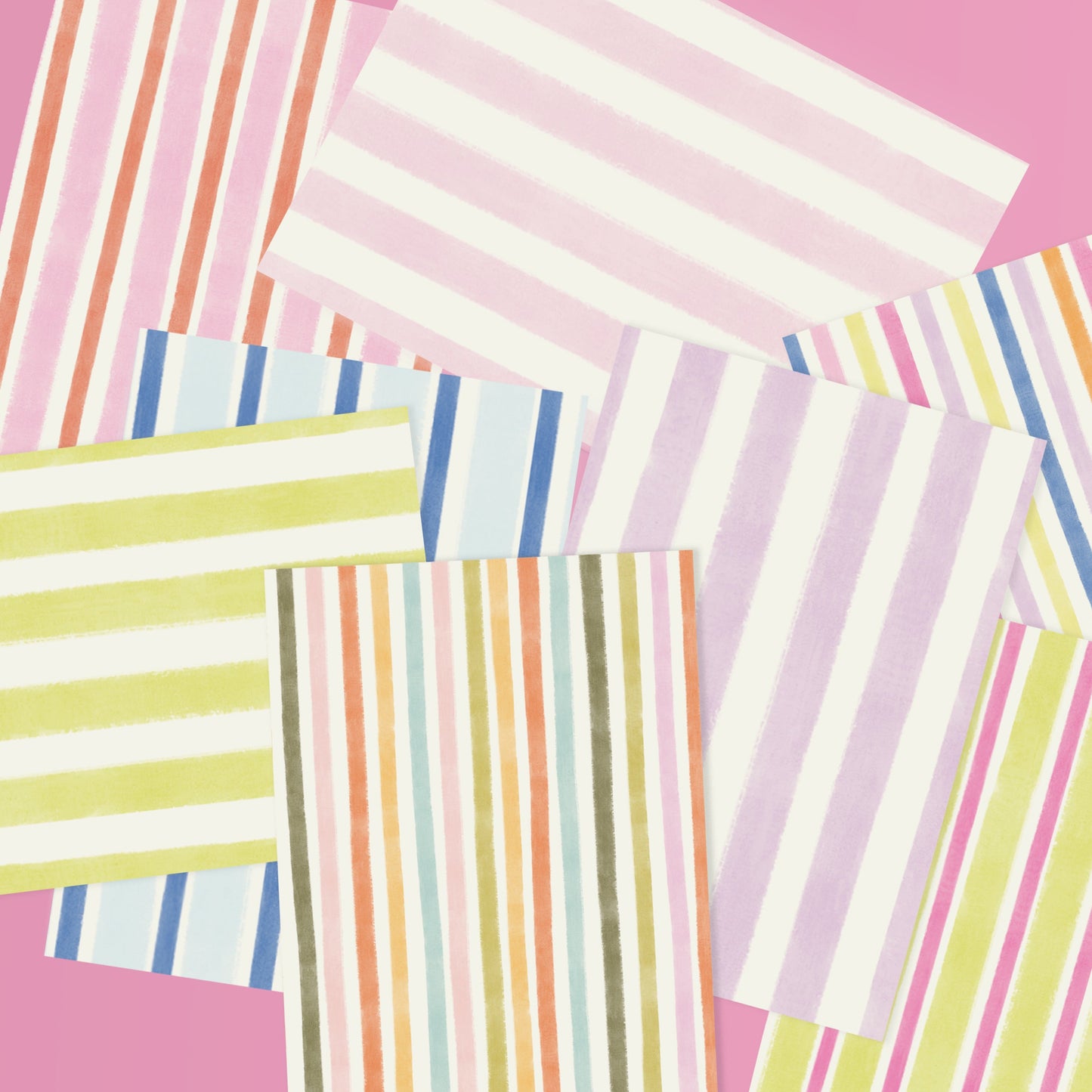 Painted Stripe Deco Crafting Papers