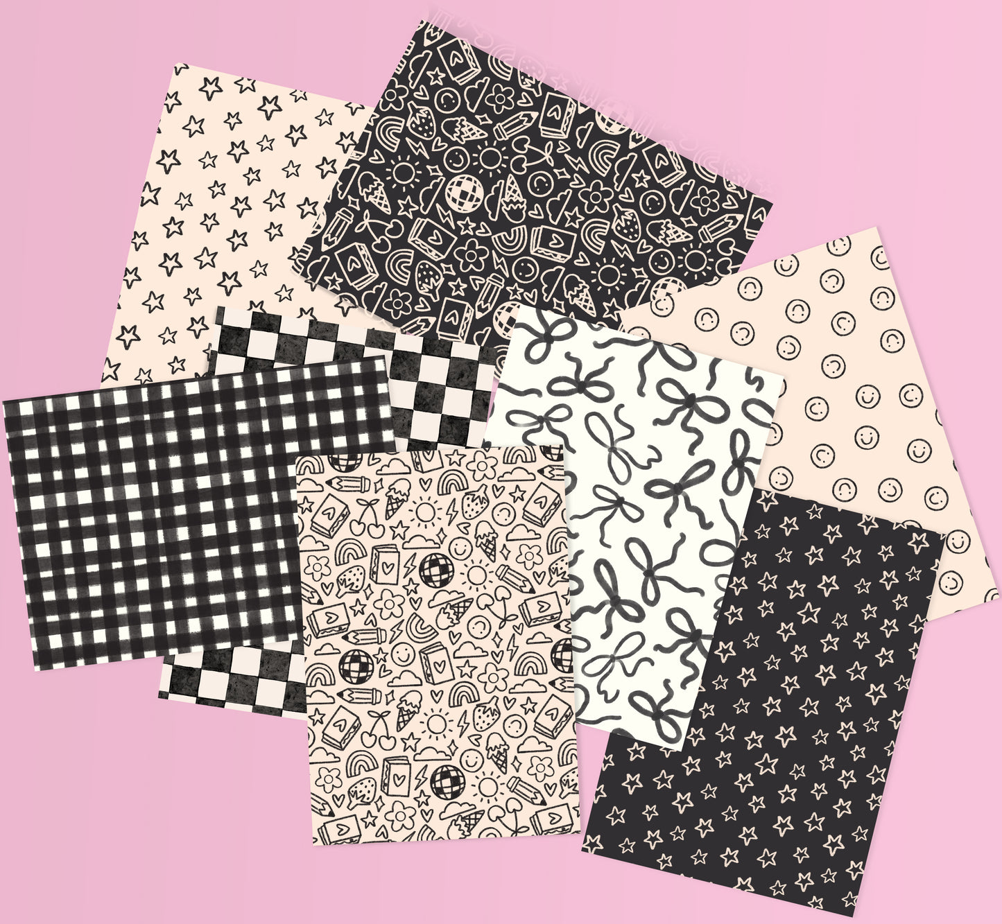 Black and White Deco Crafting Papers