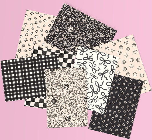 Black and White Deco Crafting Papers