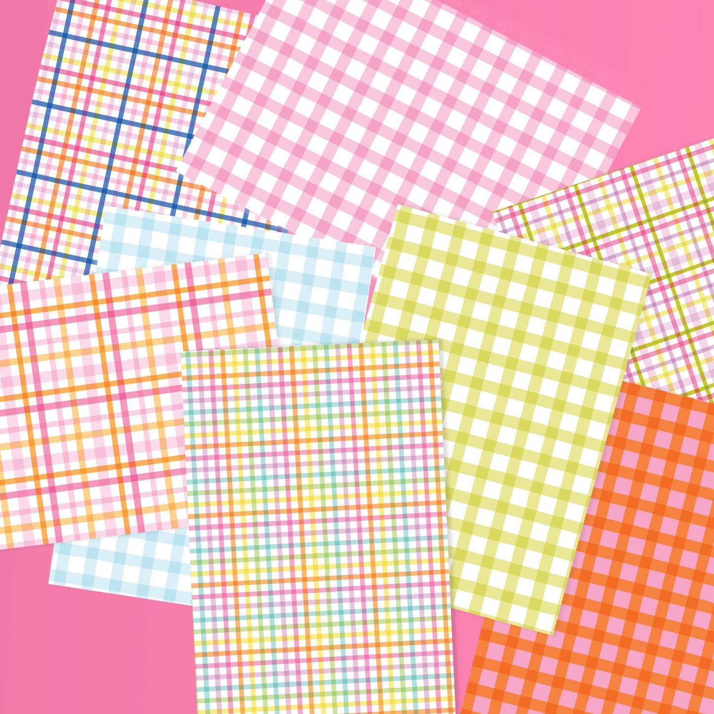 Gingham Crafting Paper Pack