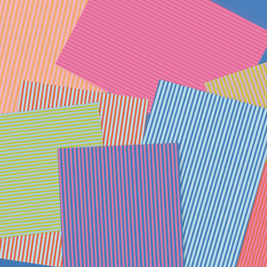 Bright Stripes Deco Crafting Papers