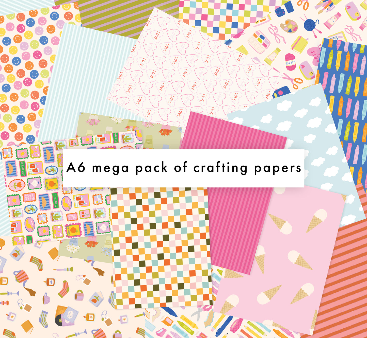 Mega Pack of A6 Deco Papers