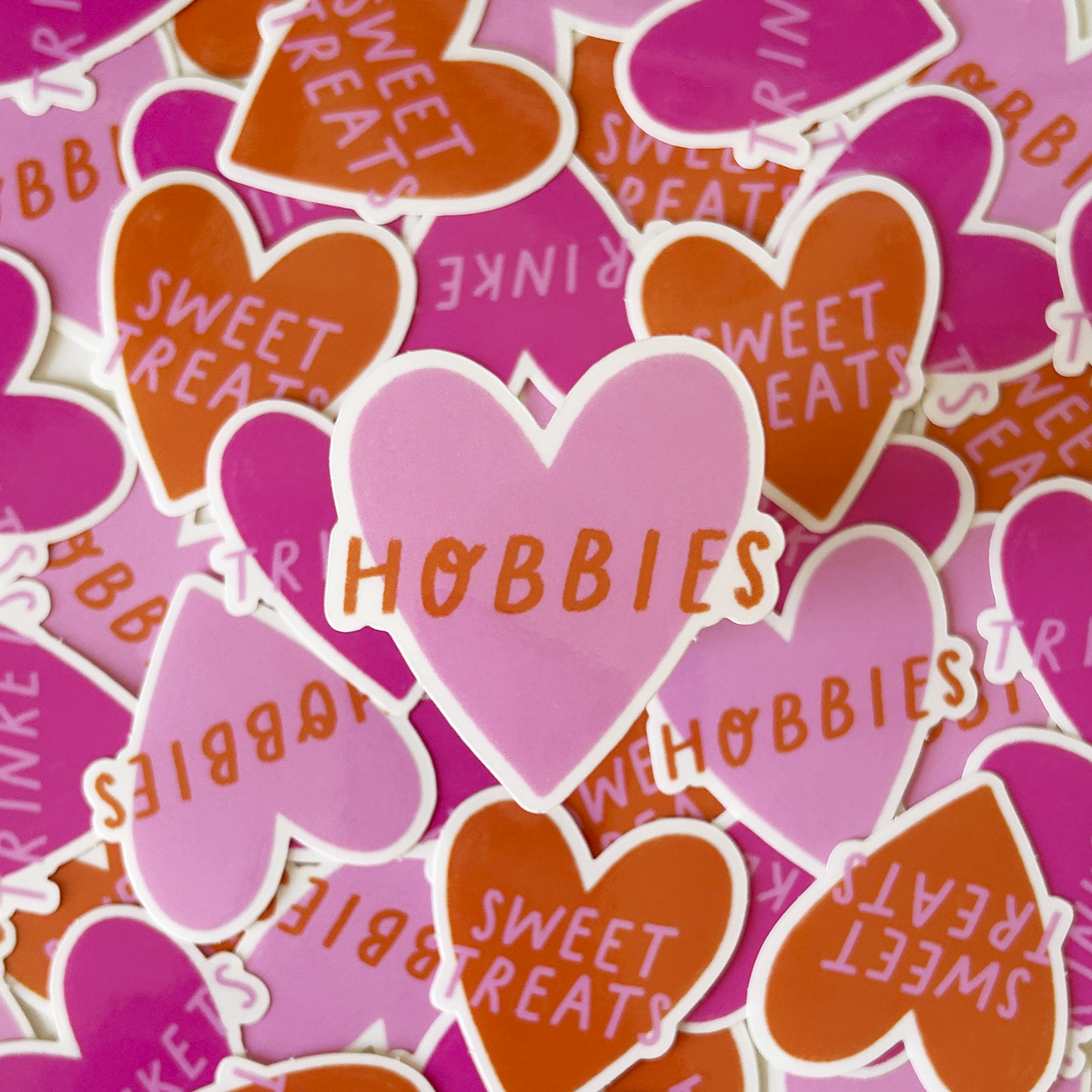 Hobbies Heart Clear Vinyl Sticker