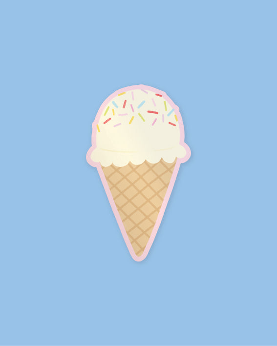 Ice Cream Vinyl Die Cut Sticker