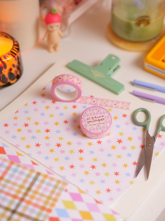 Blush Harlequin Washi Tape