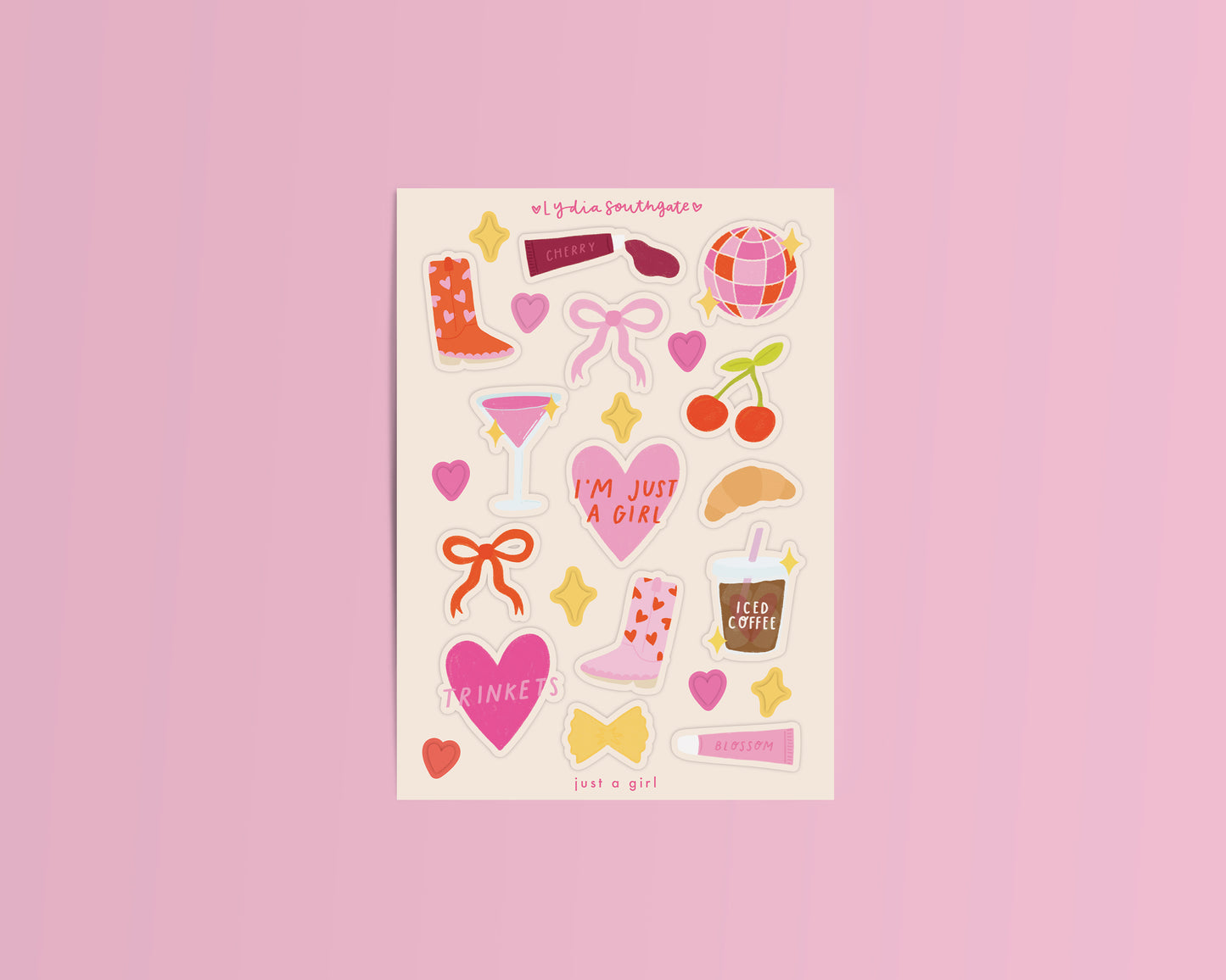 Just a Girl Sticker Sheet