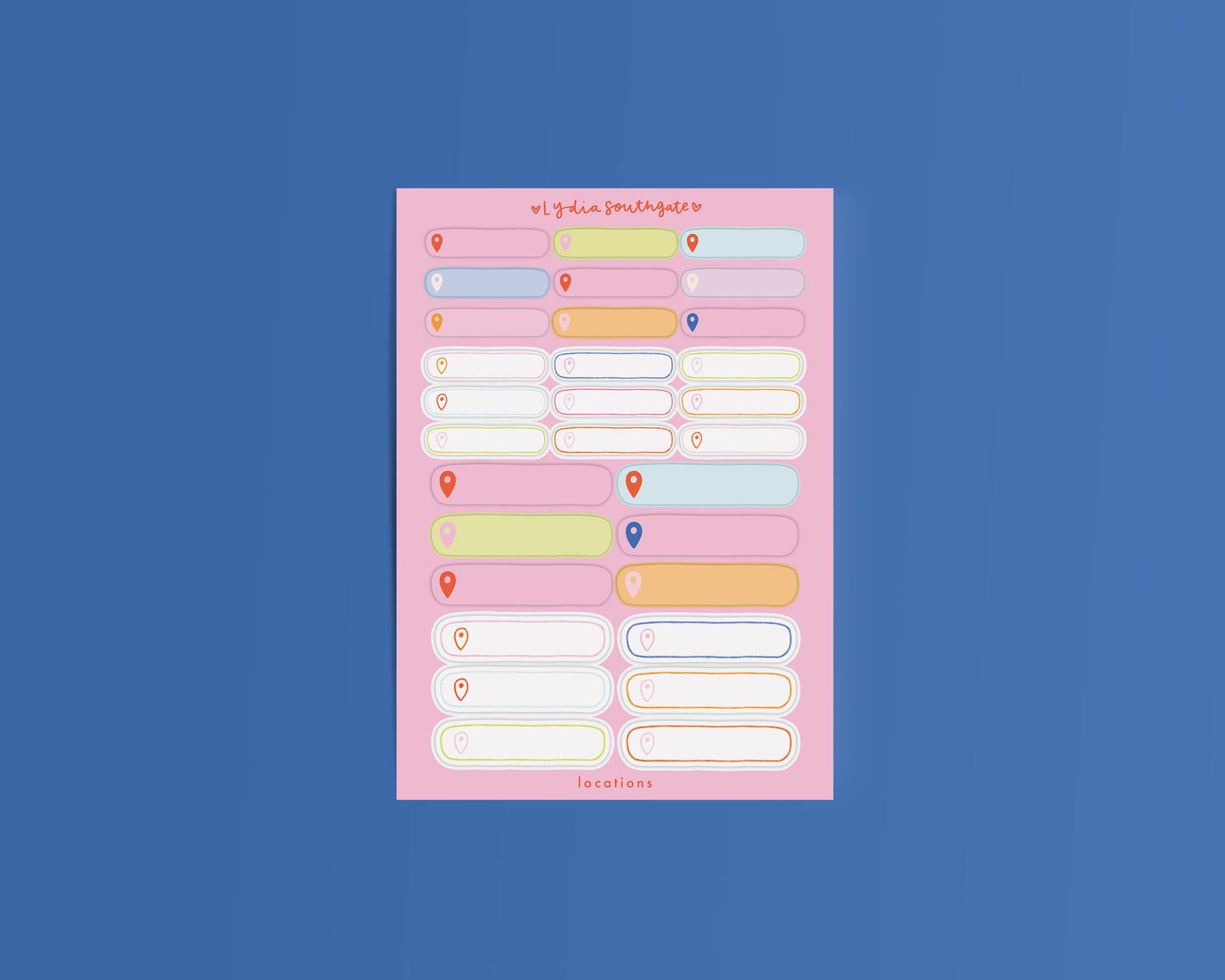 Locations Sticker Sheet