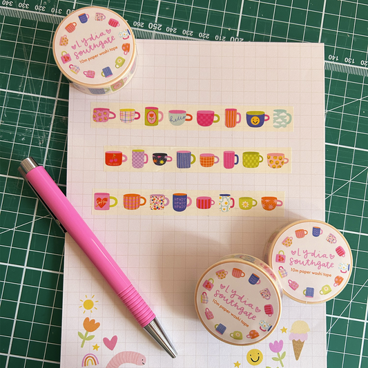 Colourful Mugs Washi Tape