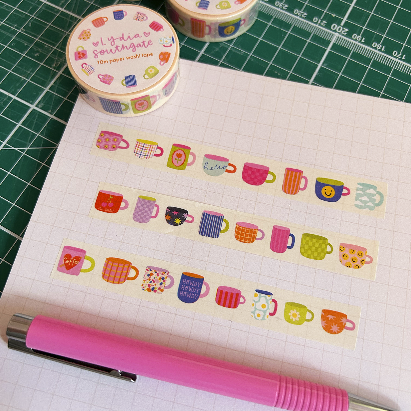 Colourful Mugs Washi Tape
