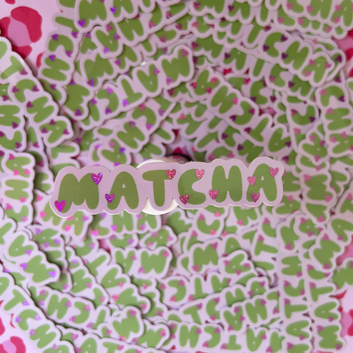 Matcha Text Vinyl Sticker