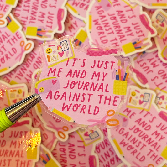 It's Just Me and my Journal Vinyl Sticker