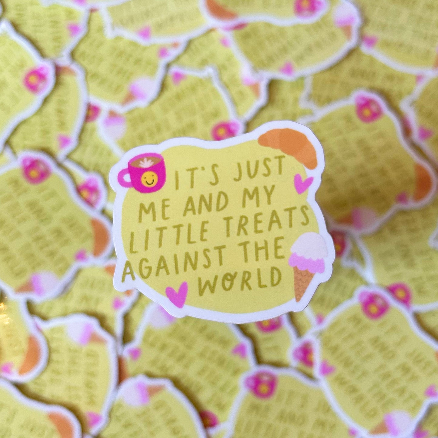 It's Just Me and my Little Treats Treats Vinyl Sticker