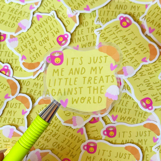 It's Just Me and my Little Treats Treats Vinyl Sticker