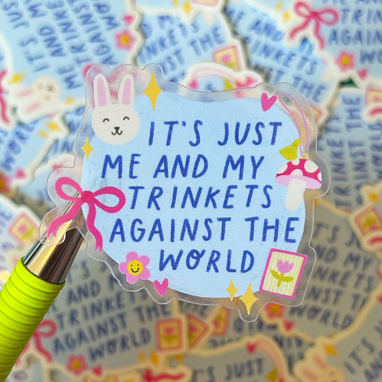It's Just Me and my Trinkets Vinyl Sticker