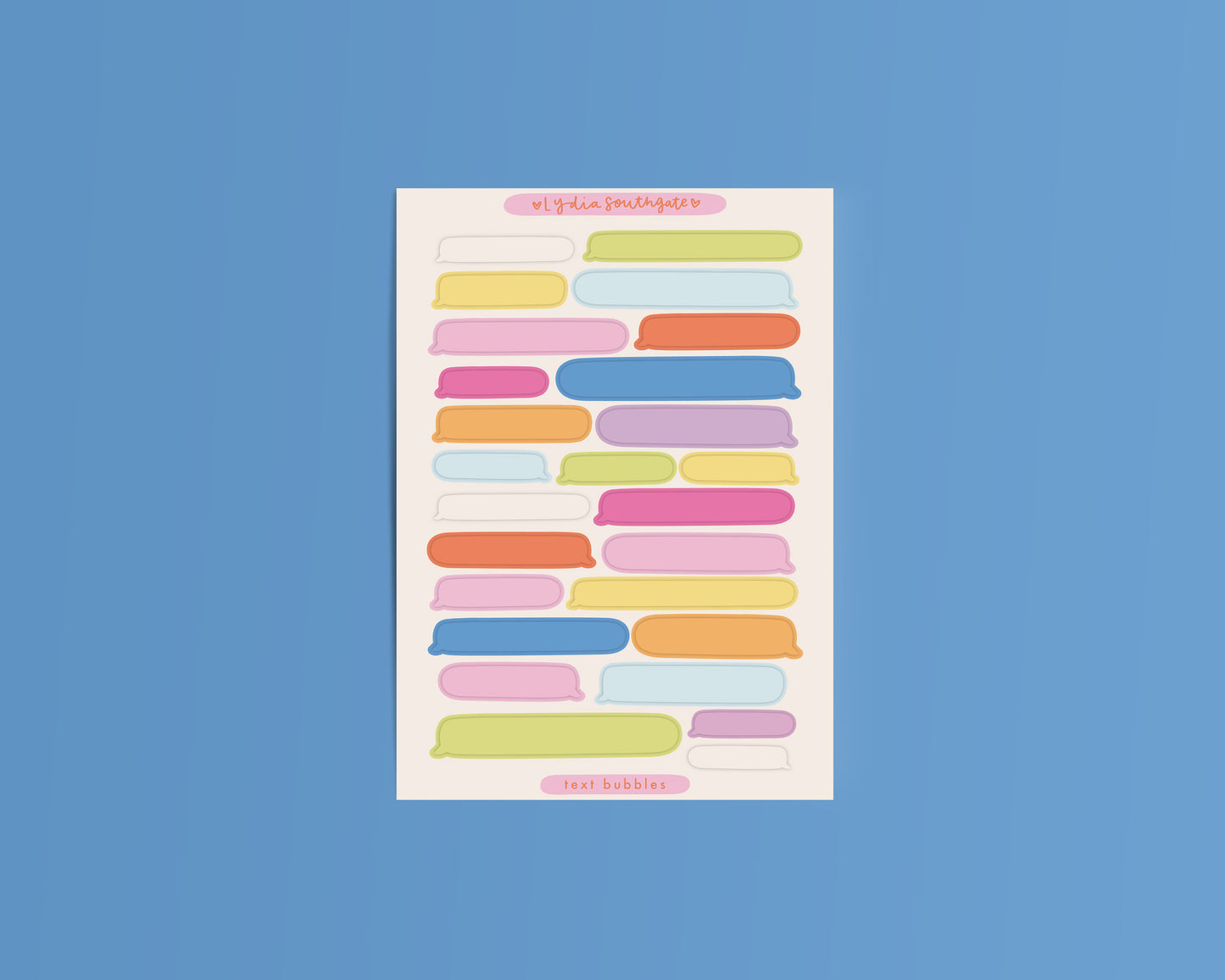 Text Bubbles Sticker Sheet