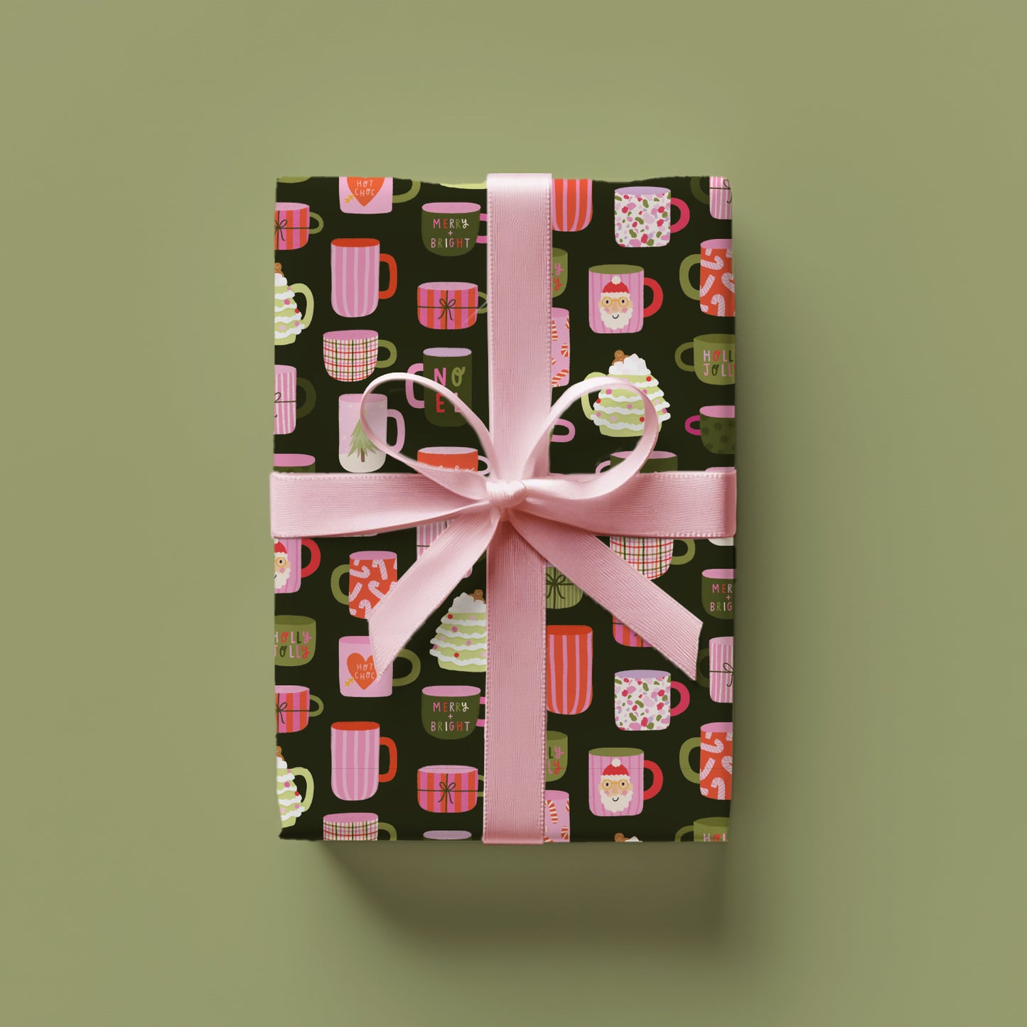 Christmas Mugs Wrapping Paper Sheets