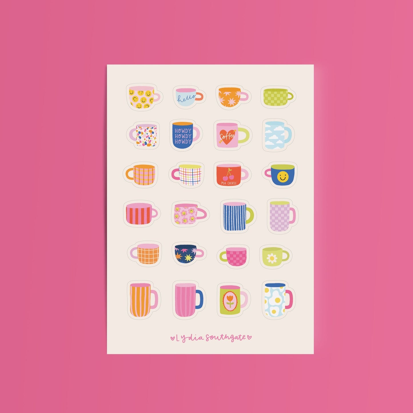Mugs Sticker Sheet