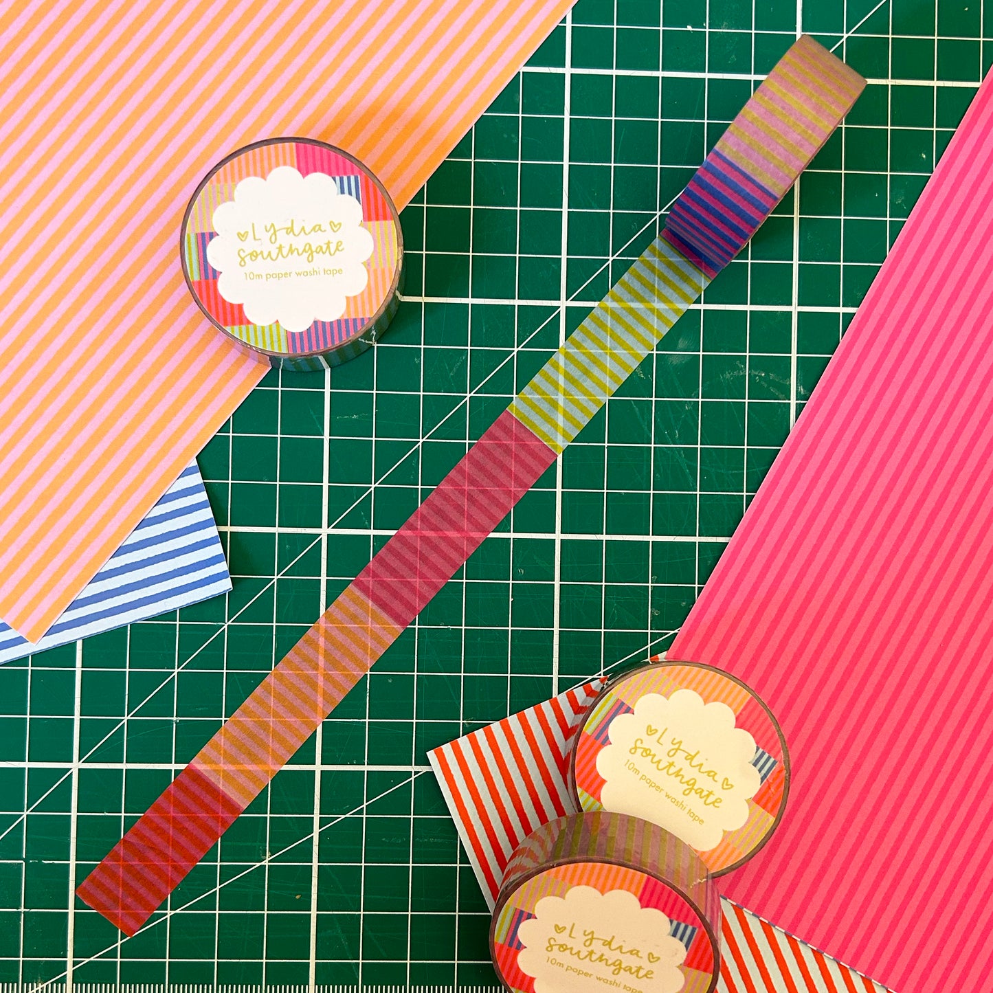 Multicoloured Stripe Washi Tape